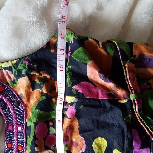 Uttam London Women’s Floral Empire Waist Dress w beaded details | EUC | Wedding - Picture 14 of 17